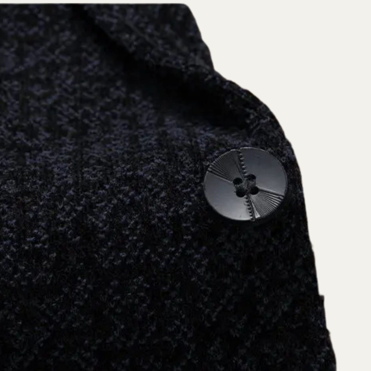 Men's Chenille Blazer Warm Fur Lined Navy