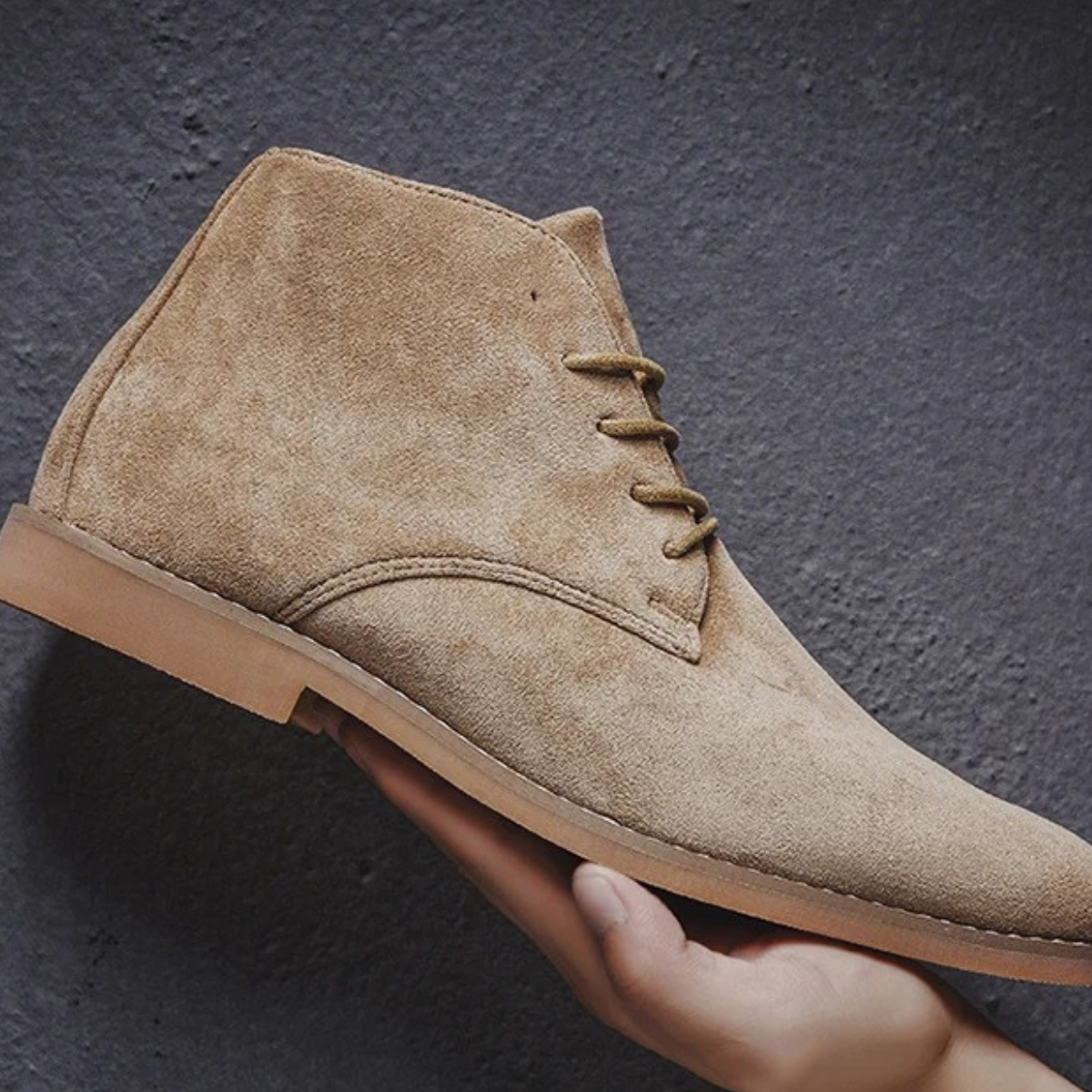 Men's Suede Ankle Boots Lace Up Casual Brown
