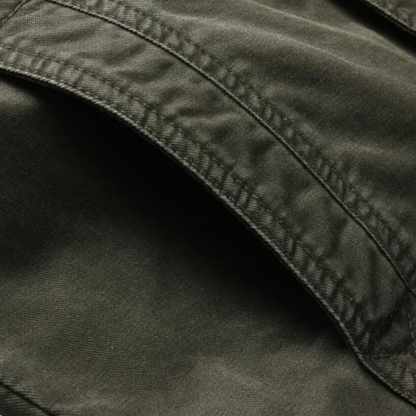 Men's Cotton Cargo Jacket With Pockets