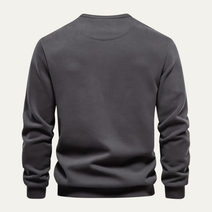 Men's Crew Neck Sweater Chest Pocket