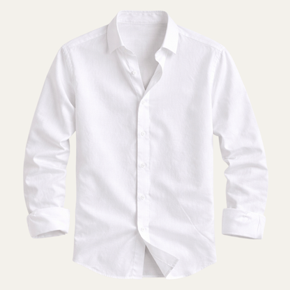 Cala Luna Men's Cotton Linen Button Up Beach Shirt - VibreMode