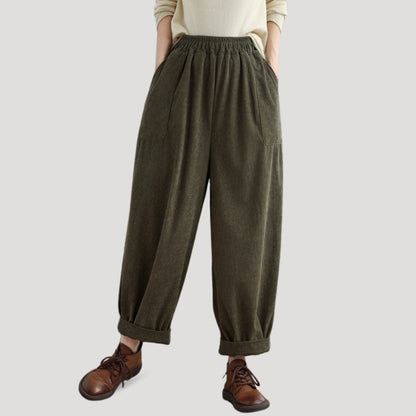 Comfortable Corduroy Flare Leg Pants for Women