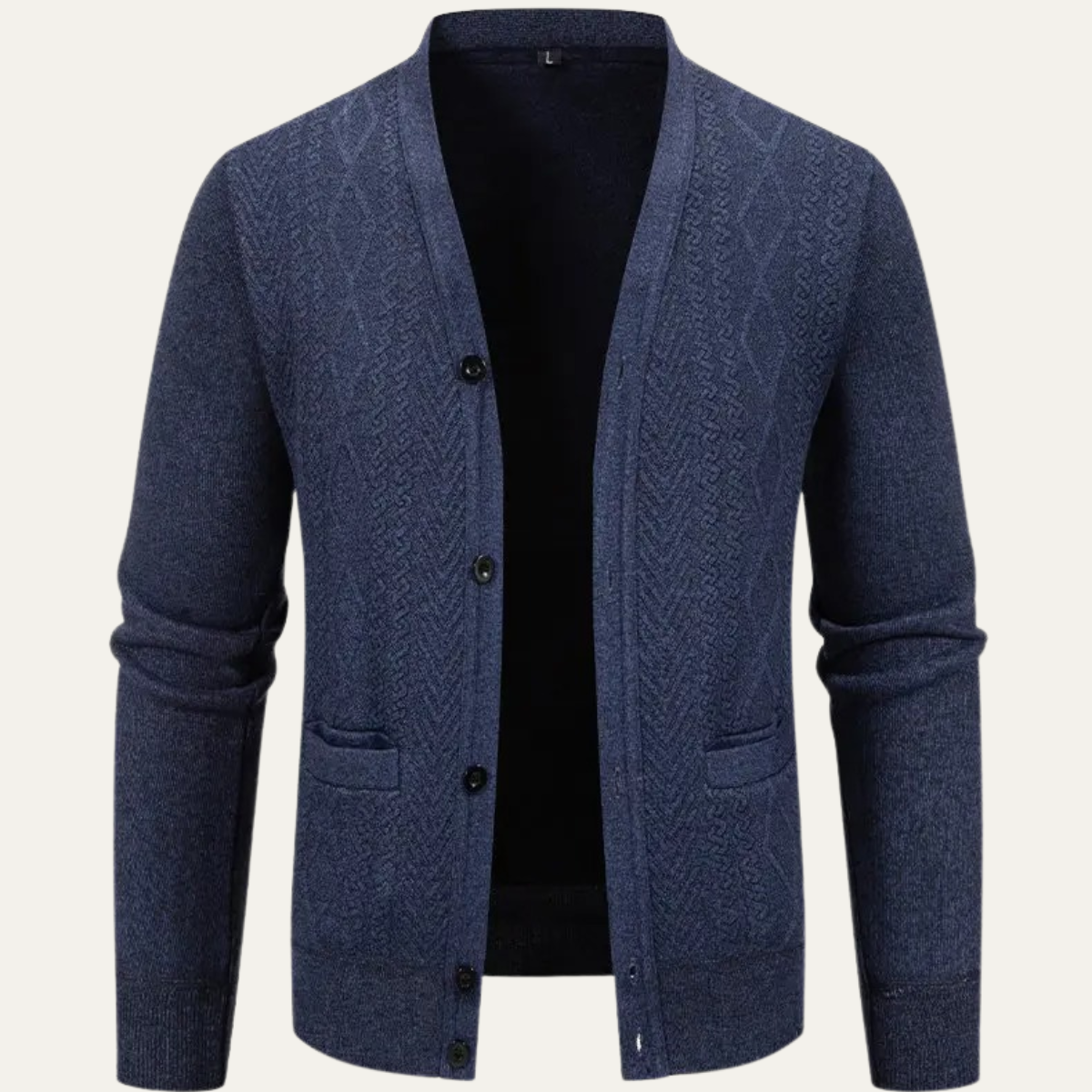 Men's Casual Knit Cardigan Button Up With Pockets