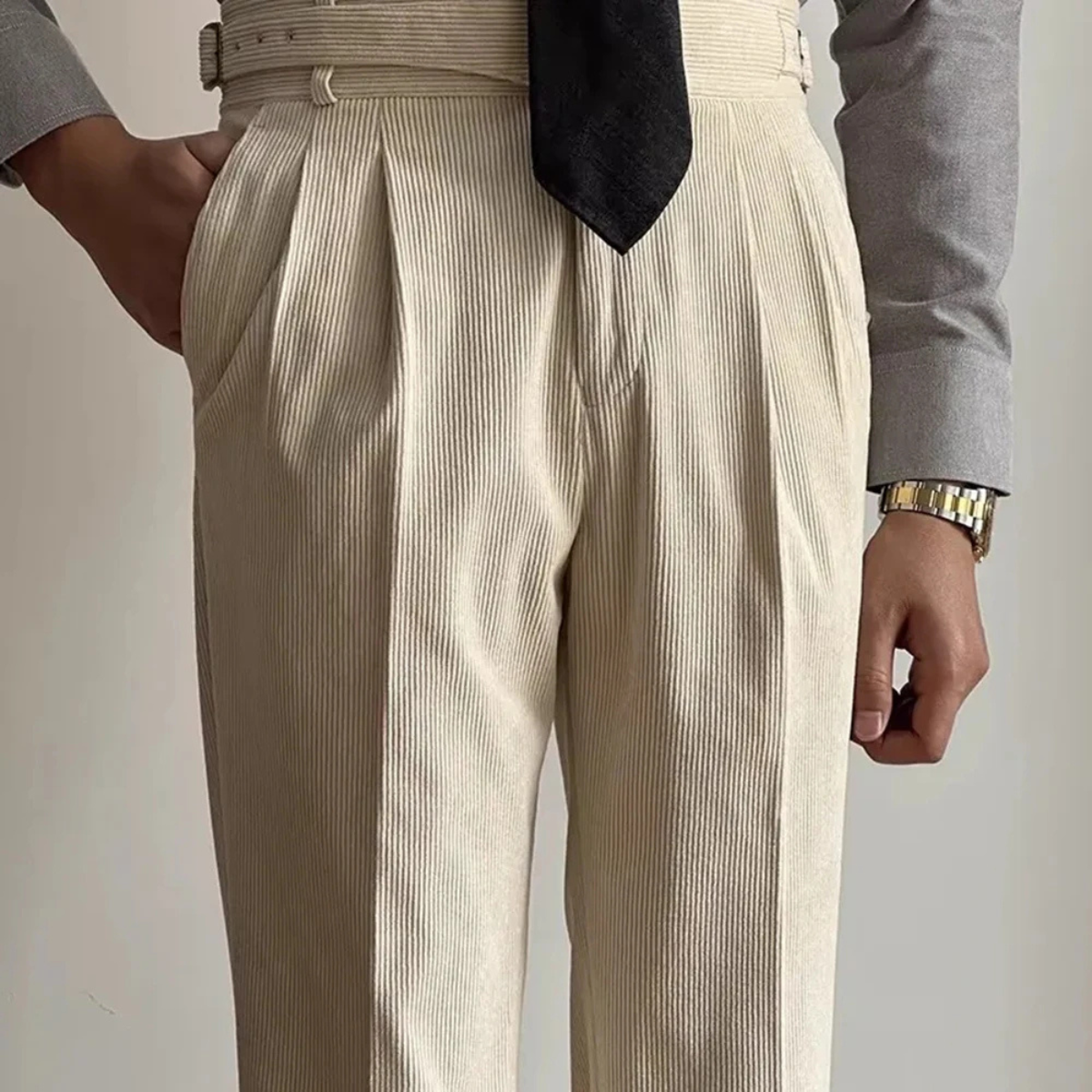Oakwood Men's Corduroy Pants High Waisted Adjustable Waist