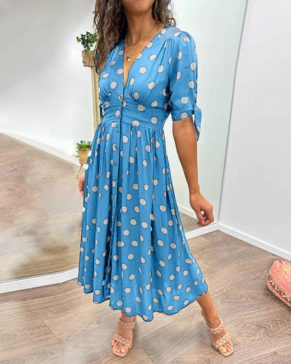 Stylish Dot Pattern Women's Dress