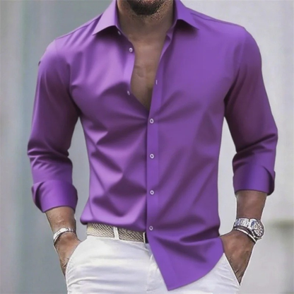 Men's Slim Fit Dress Shirt Stretch Milano