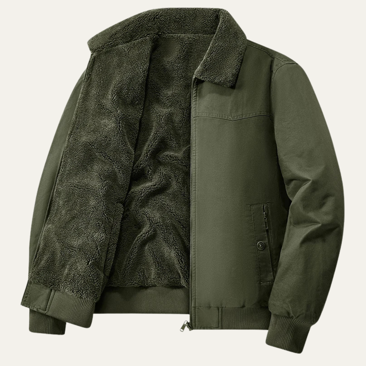 Men's Reversible Bomber Jacket Fleece Lined