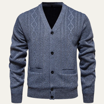 Men's Soft Knit V Neck Cardigan
