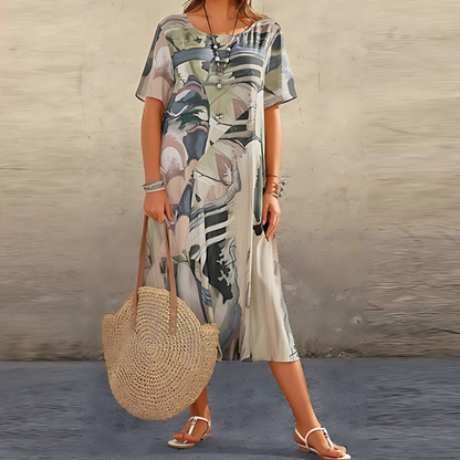 Beautiful Flower Print Dress