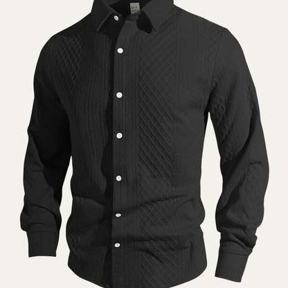 Men's Knit Business Casual Shirt