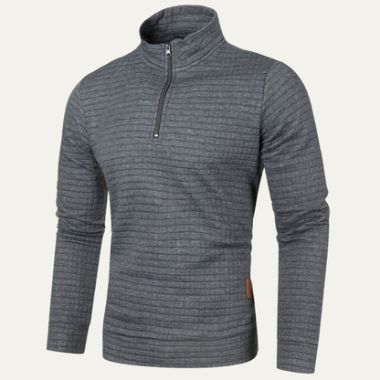 Men's Lightweight Quilted Half Zip Sweater