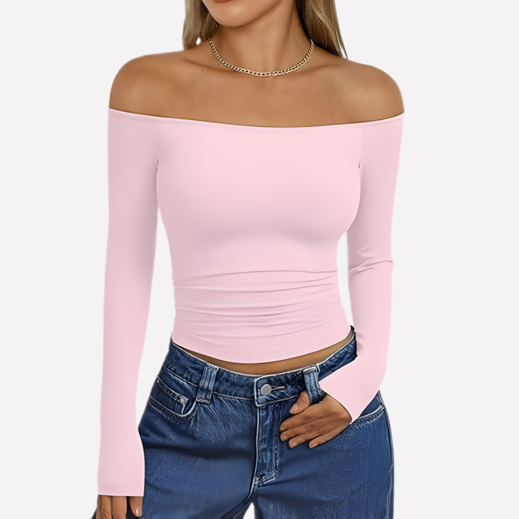 Women's Off The Shoulder Long Sleeve Blouse