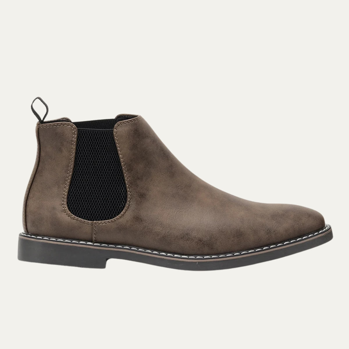 Men's Chelsea Boots Ankle Slip On Leather Brown