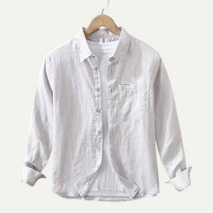 Men's Linen Casual Summer Shirt Green
