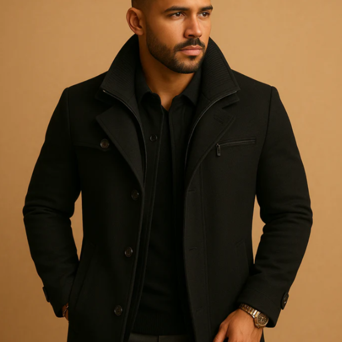 Warwick Men's Winter Coat Warm Adjustable Cuff