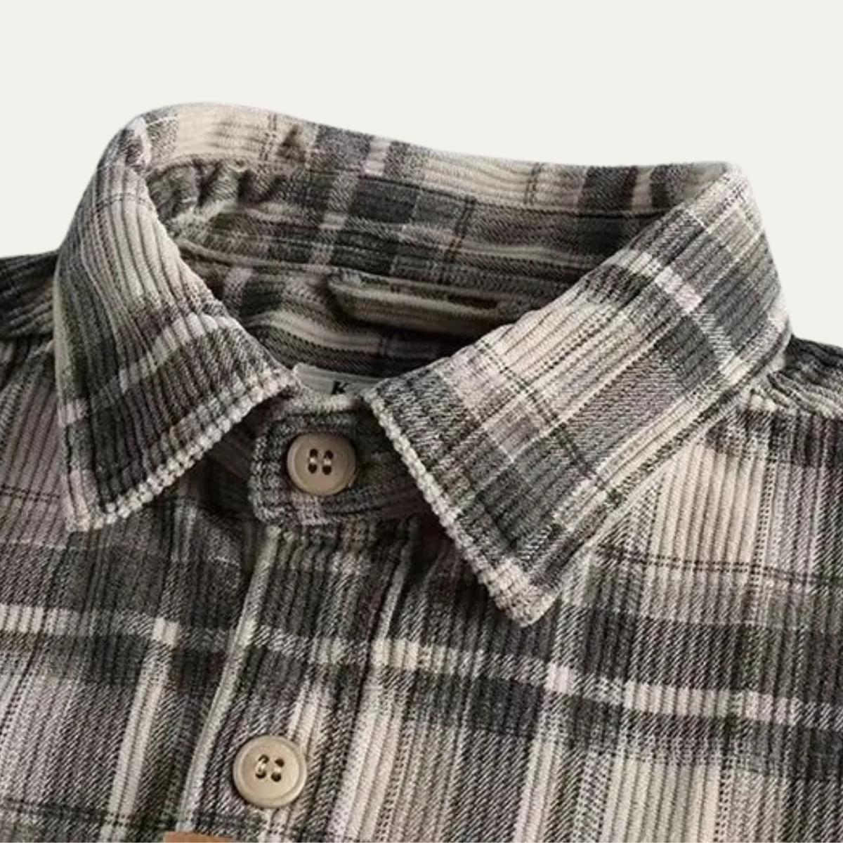 Men's Plaid Flannel Shirt Vintage Style