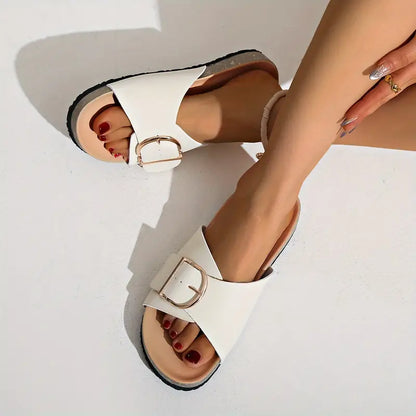 Comfortable Women's Flat Sandals with Adjustable Strap