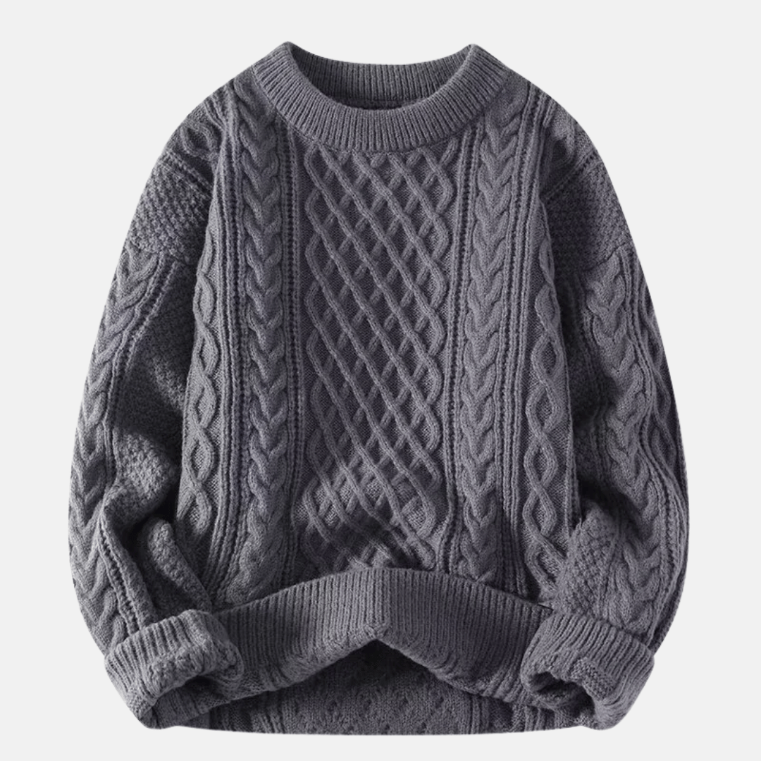 Men's Knitted Sweater Solid Color Winter
