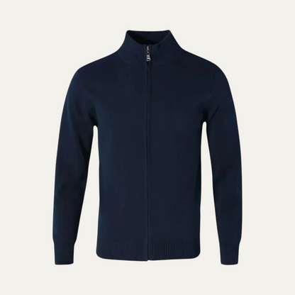 Men's Cotton Zip Cardigan Sweater - VibreMode