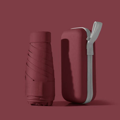 Compact Travel Umbrella With Case