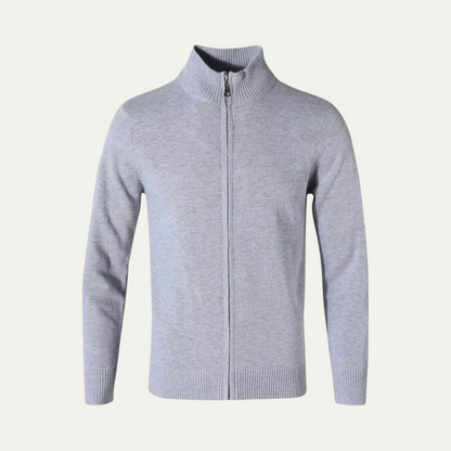 Men's Cotton Zip Cardigan Sweater