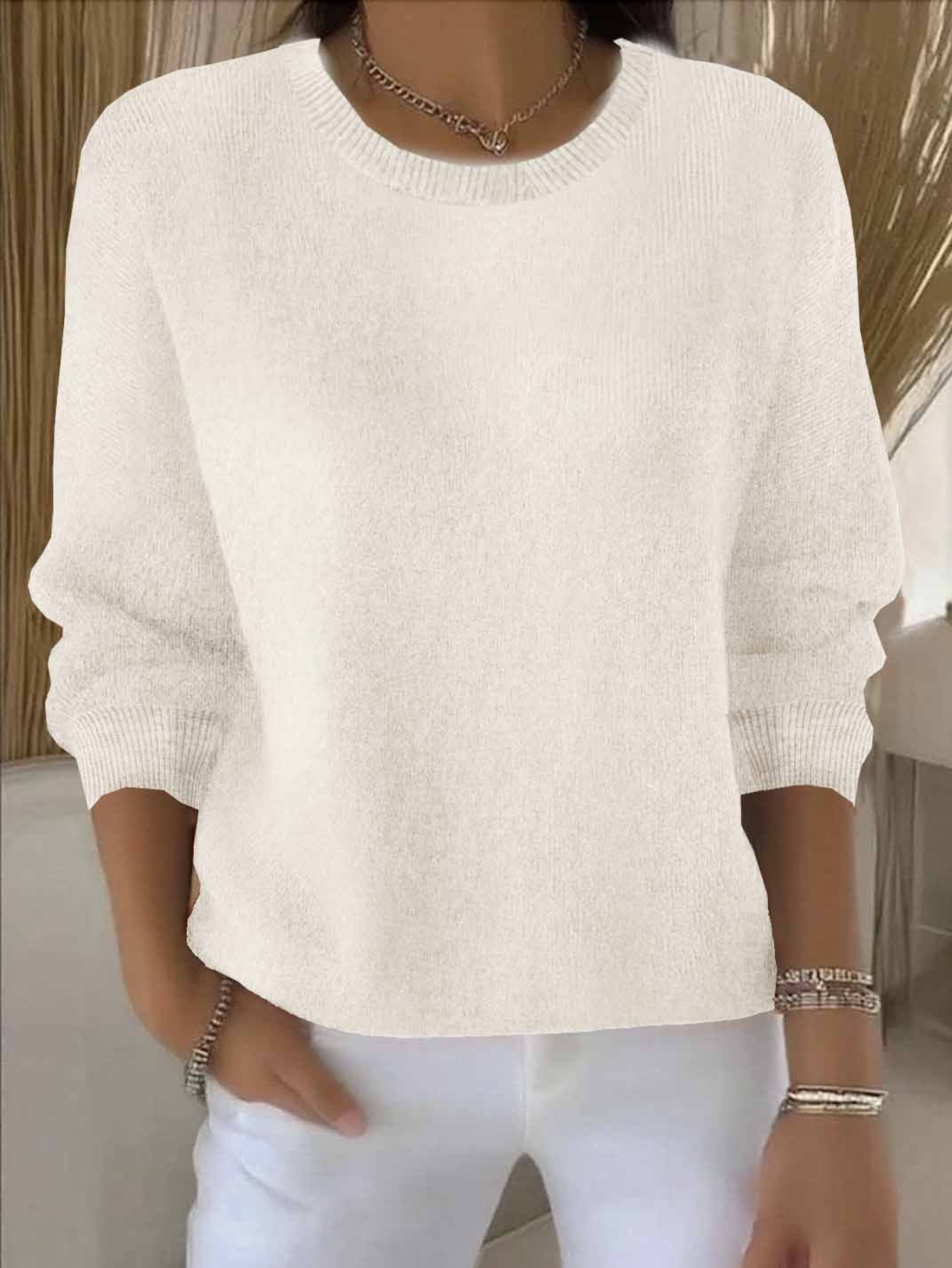 Women's Fine Knit Sweater Soft Fabric