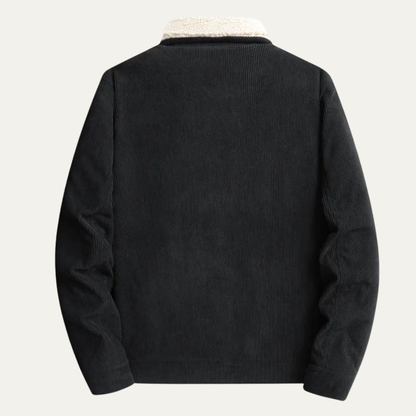Men's Warm Corduroy Coat Sherpa Fleece Lined