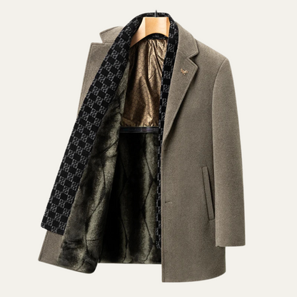 Men's Fur Lined Winter Coat Warm