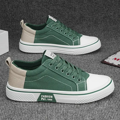 Men's Lace-Up Sneakers Rubber Toe Low-