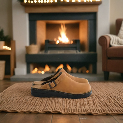 Unisex Leather Slip On Clogs