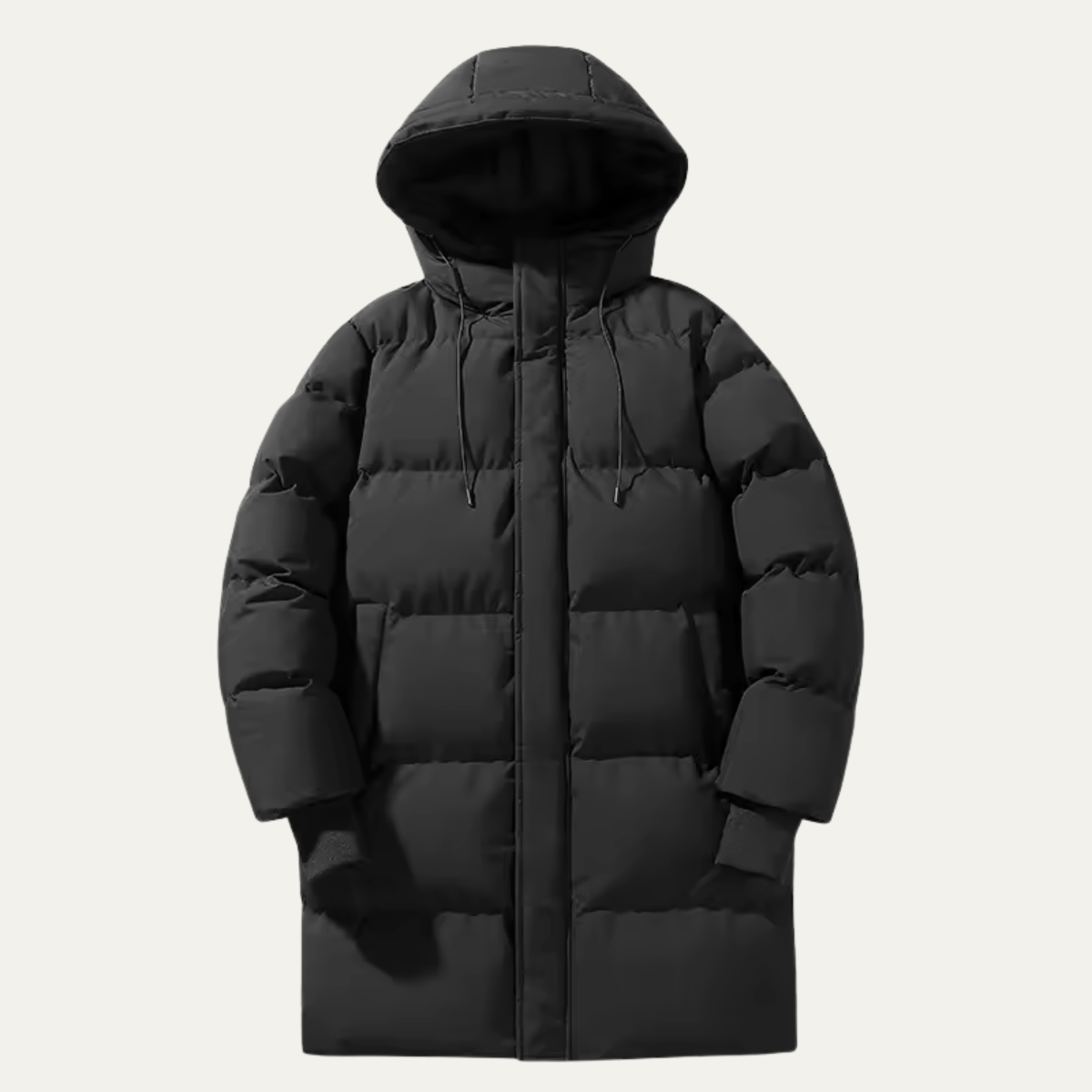 Men's Waterproof Hooded Puffer Parka Long Multi-Pocket - VibreMode