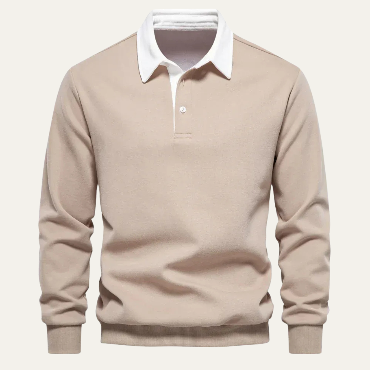 Men's Long Sleeve Polo Classic Knit Shirt - VibreMode