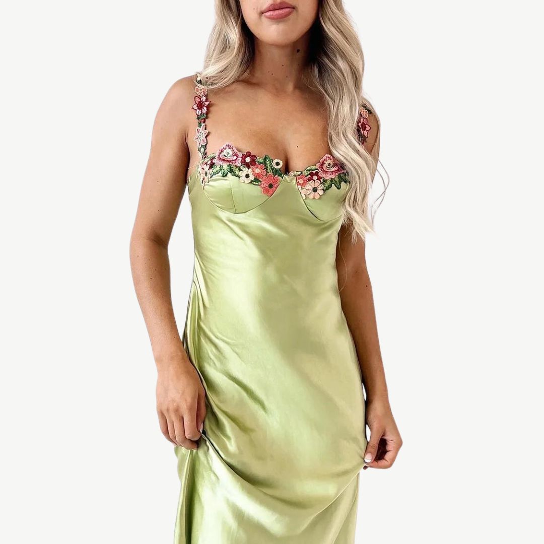 Women's Embroidered Floral Dress