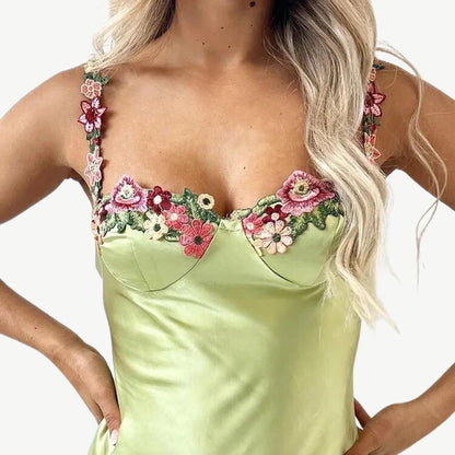 Women's Embroidered Floral Dress