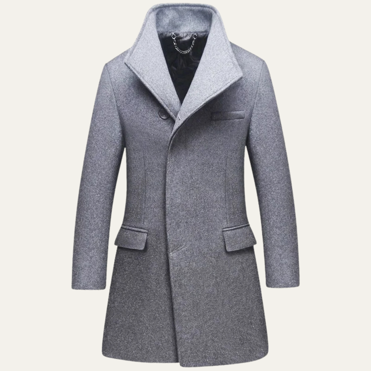 Men's Single Breasted Wool Winter Jacket
