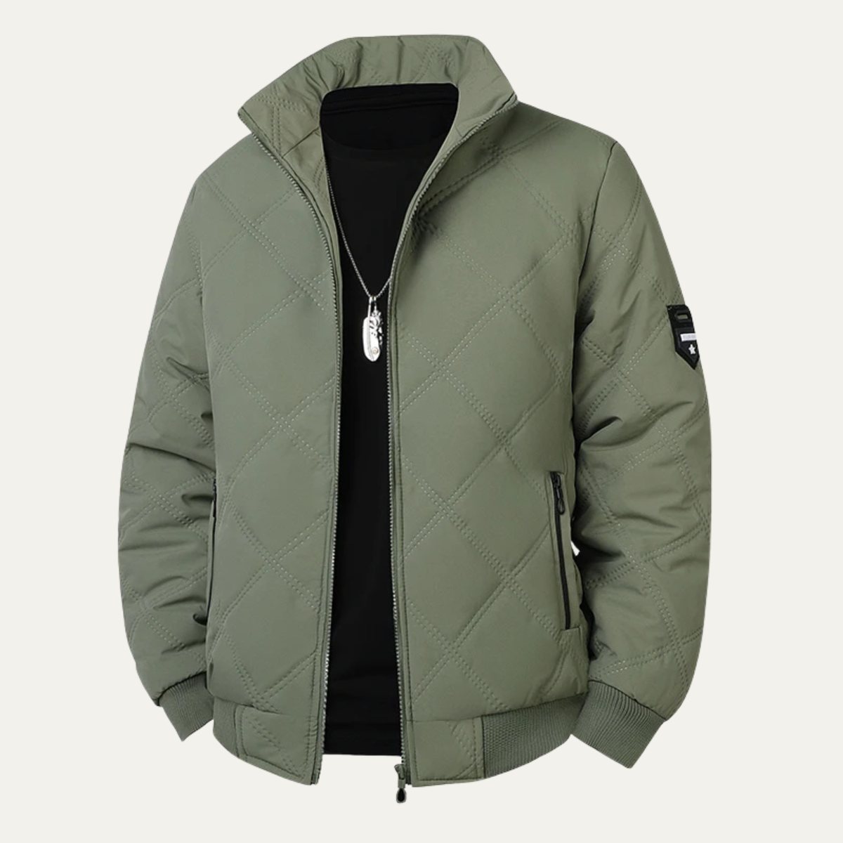 Bardolino Men's Quilted Jacket Stand Collar Winter