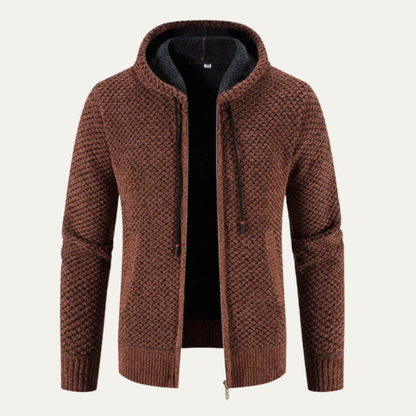 Men's Fleece Lined Zip Up Hoodie Jacket