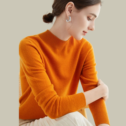 Soft Pink Simple Crew Neck Sweater