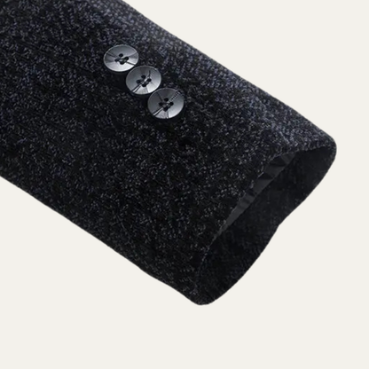 Men's Chenille Blazer Warm Fur Lined Navy