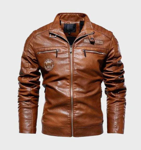 Men's Leather Jacket Timeless Bold Edge Style - VibreMode