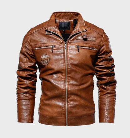 Men's Leather Jacket Timeless Bold Edge Style - VibreMode