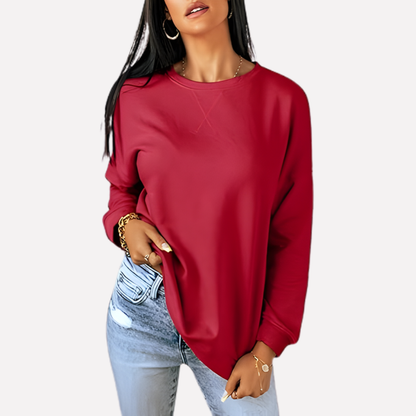 Women's Crew Neck Sweatshirt Cotton