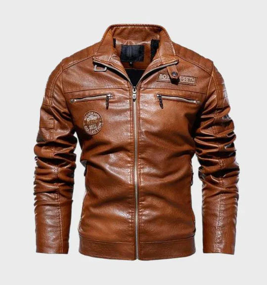 Men's Leather Jacket Bold Timeless Edge Style - VibreMode