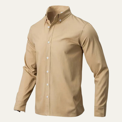 Vercelli Men's Button Down Shirt Solid Color Cotton