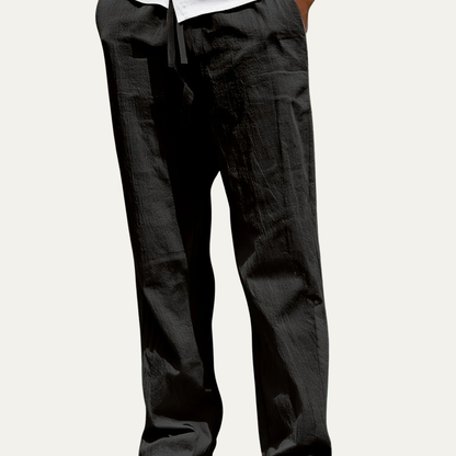 Men's Linen Tapered Pants Breathable