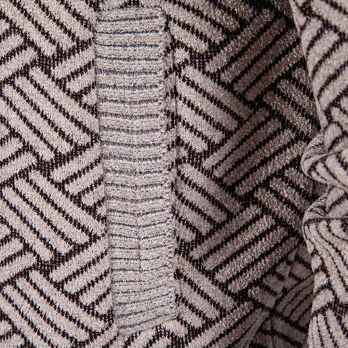 Volterra Men's Knit Jacket Diamond Pattern Stand Collar