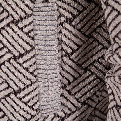 Volterra Men's Knit Jacket Diamond Pattern Stand Collar