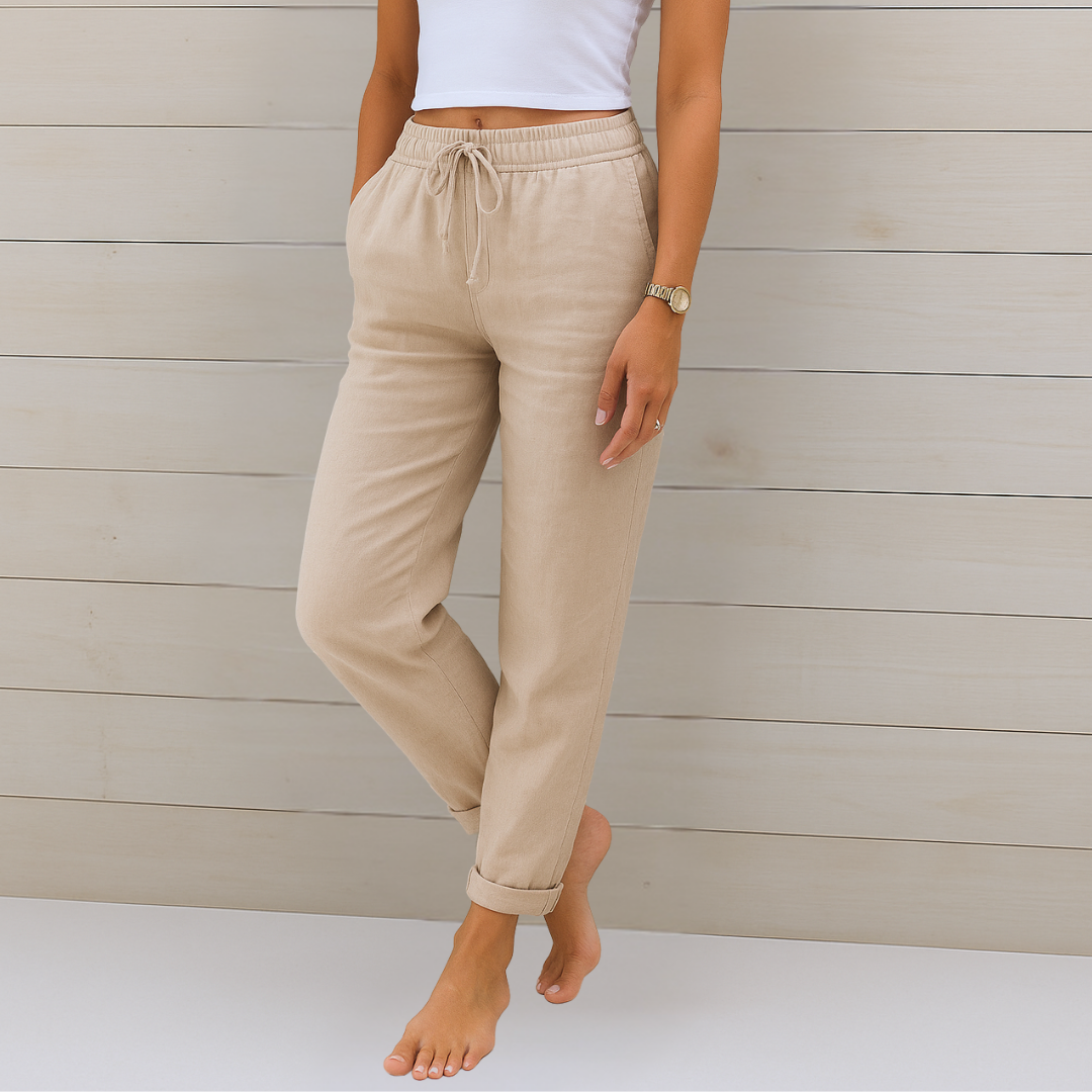 Women's Breathable Pants Elastic Waist