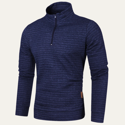 Men's Lightweight Quilted Half Zip Sweater