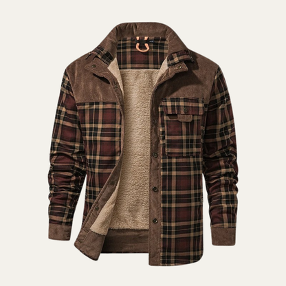Men's Fleece Lined Flannel Jacket Plaid